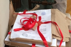 les documents d'emballage des Actes conservés dans les archives du PM.